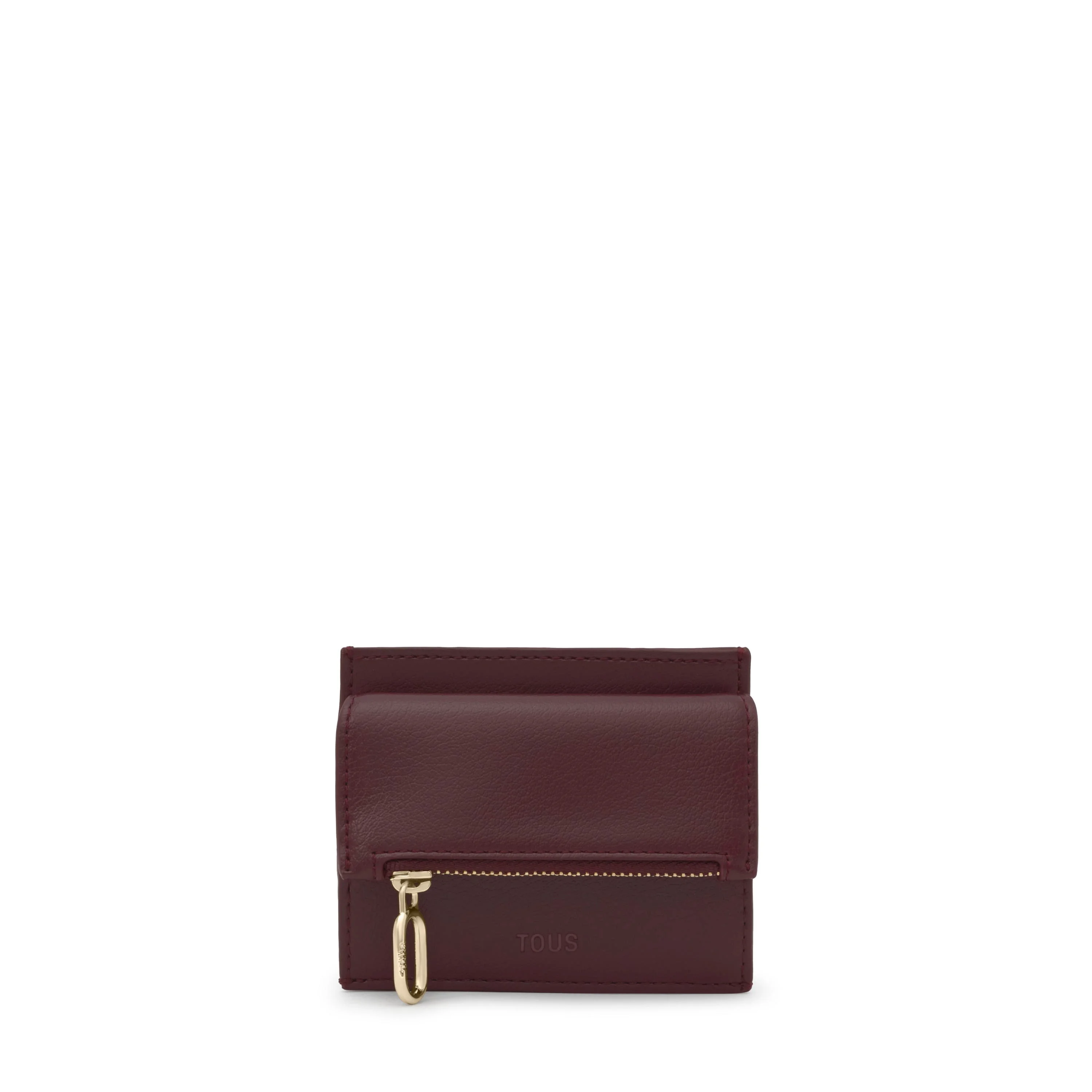 Burgundy flap Change purse-card holder TOUS City - 1