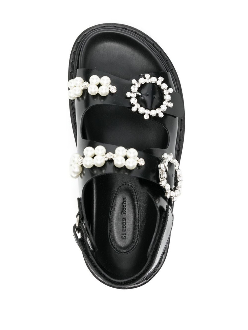 crystal-embellished leather sandals 4