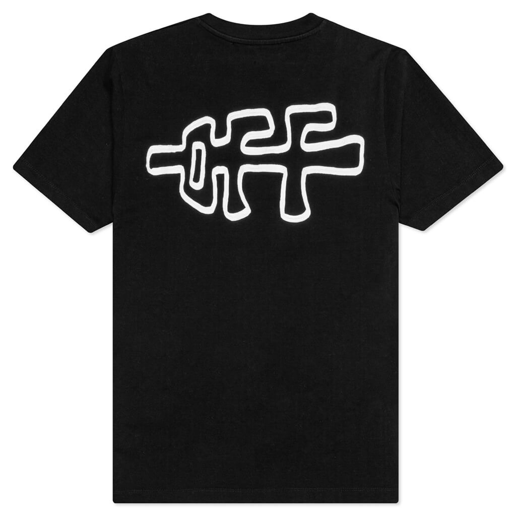 OFF-WHITE C/O VIRGIL ABLOH ROCKS TYPE SLIM S/S TEE - BLACK/WHITE - 2