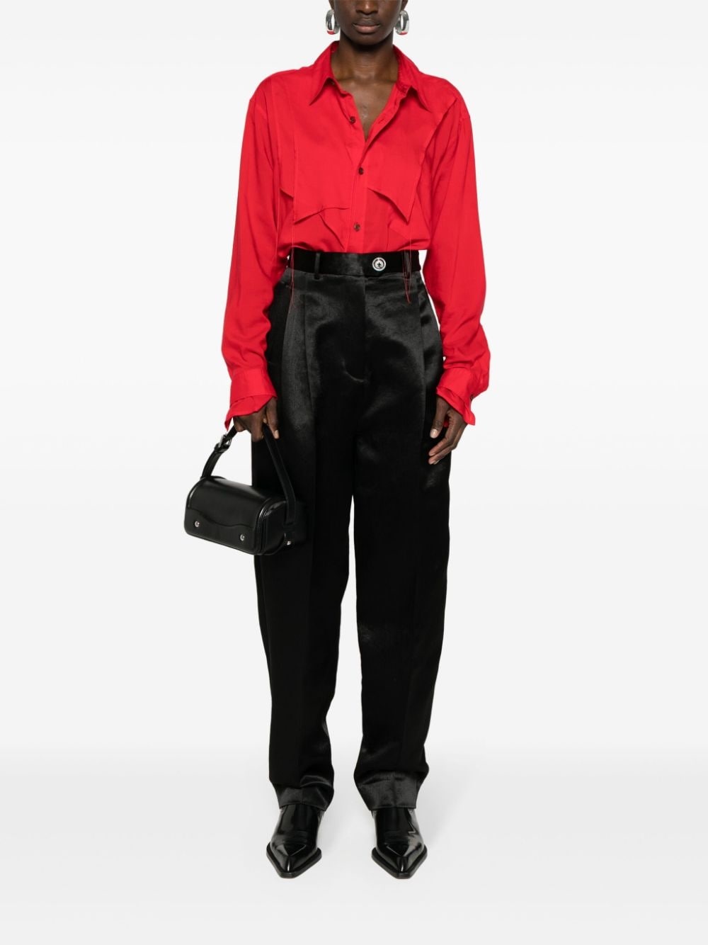 high-waist tapered trousers - 2