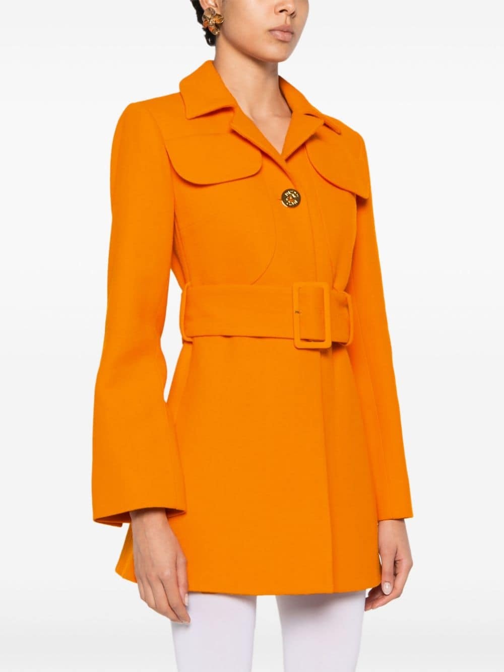 belted virgin wool blazer - 3