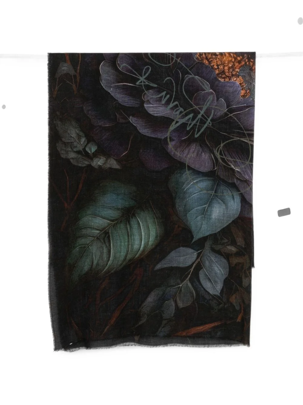 No Roses print wool stole - 1