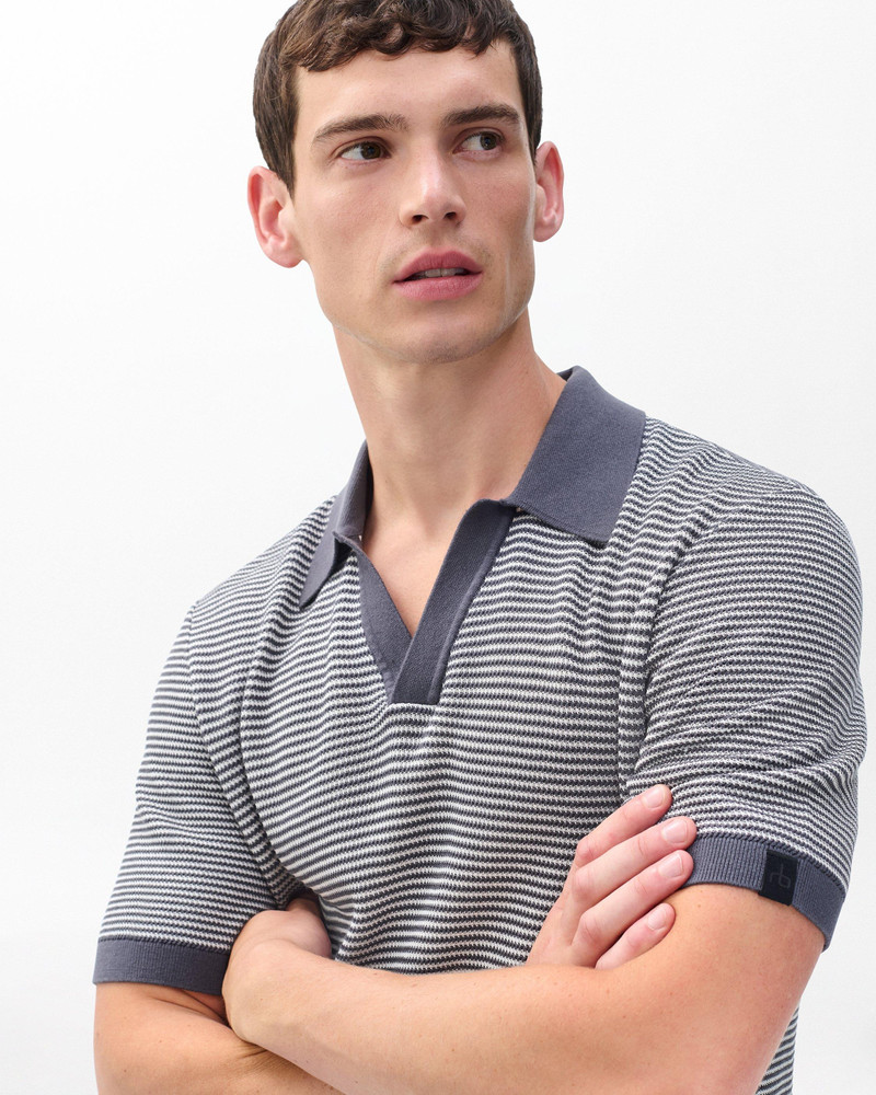 Harvey Knit Johnny Collar Polo 4