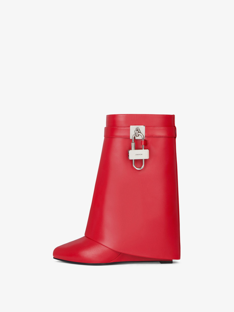 Givenchy SHARK LOCK ANKLE BOOTS IN LEATHER outlook