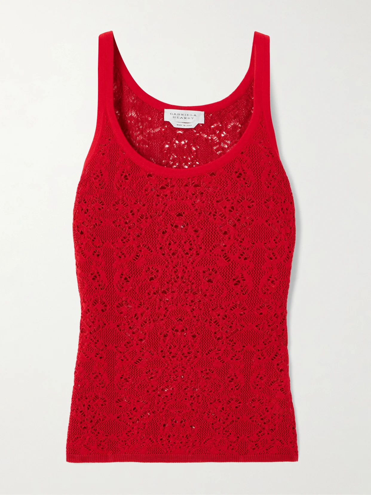 Pontus Crocheted Wool And Silk-blend Tank - 1