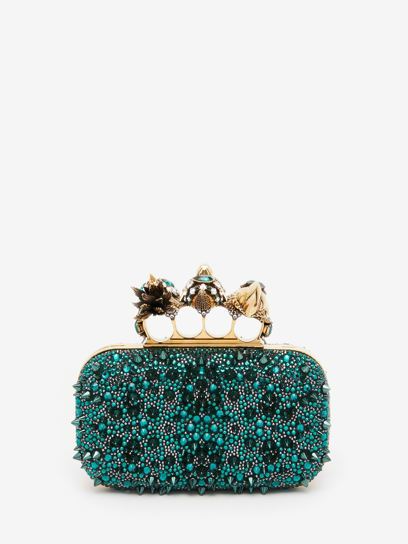 Women's Bosch Knuckle Clutch in Emerald - 3