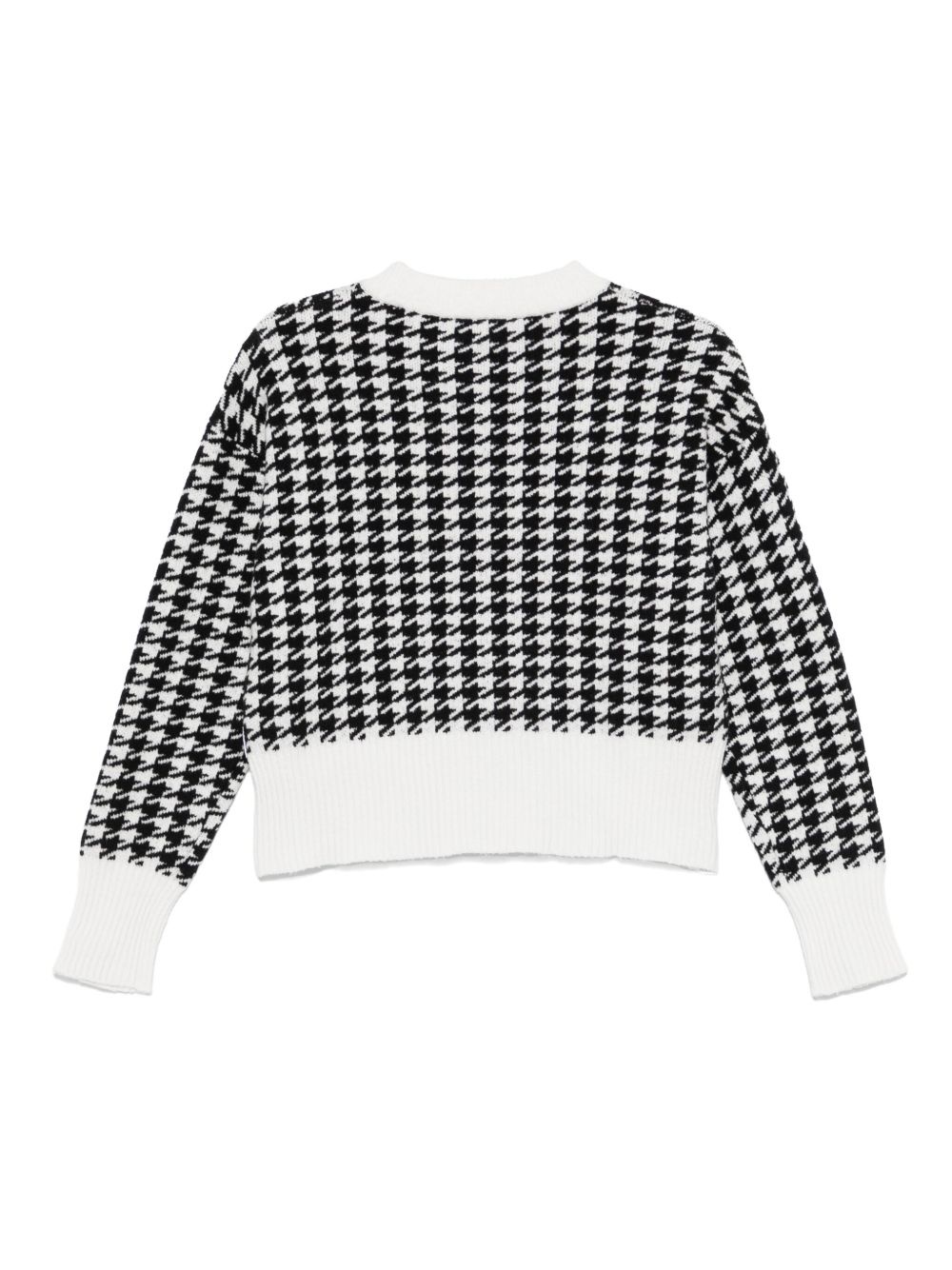 houndstooth-intarsia sweater - 2