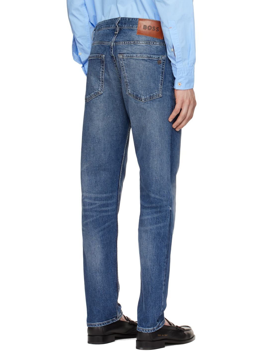Navy Maine Regular-Fit Selvedge Denim Jeans - 3