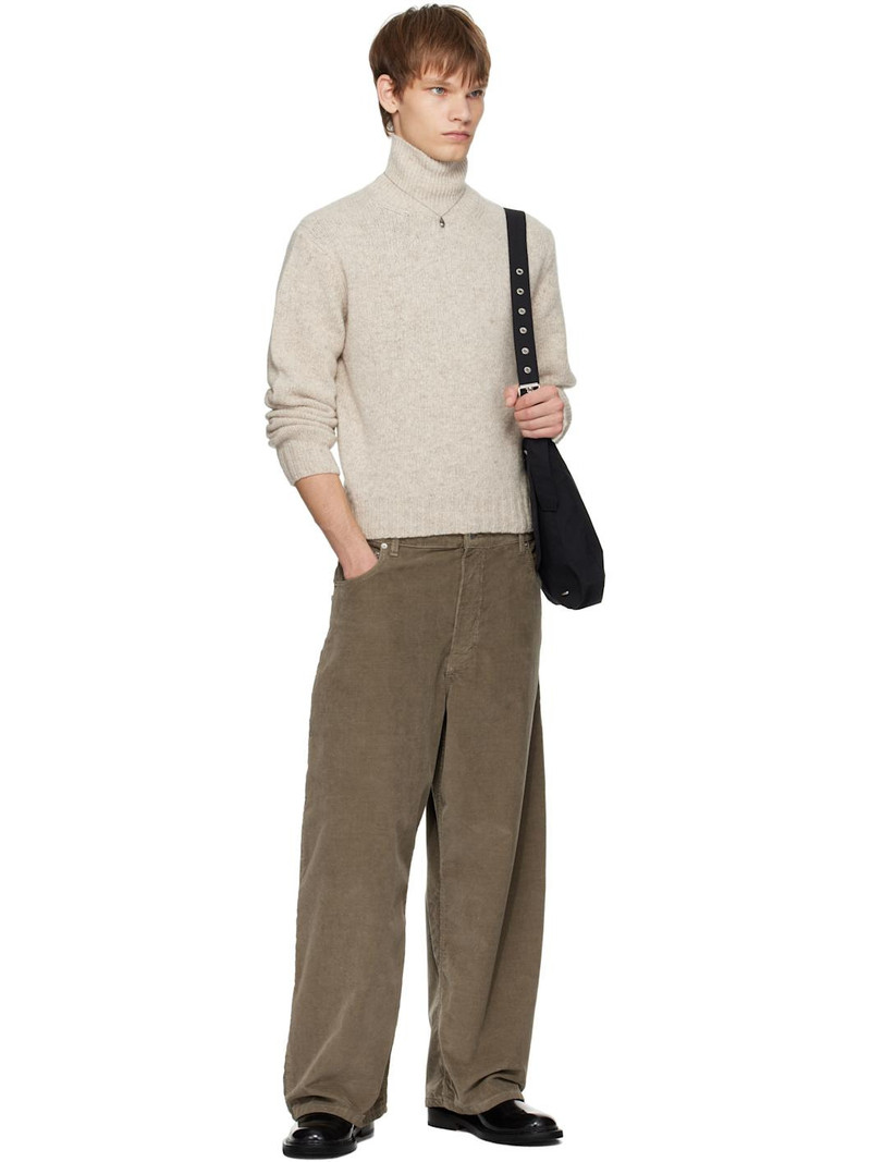 AURALEE Beige Cashmere Melange Knit Turtleneck outlook