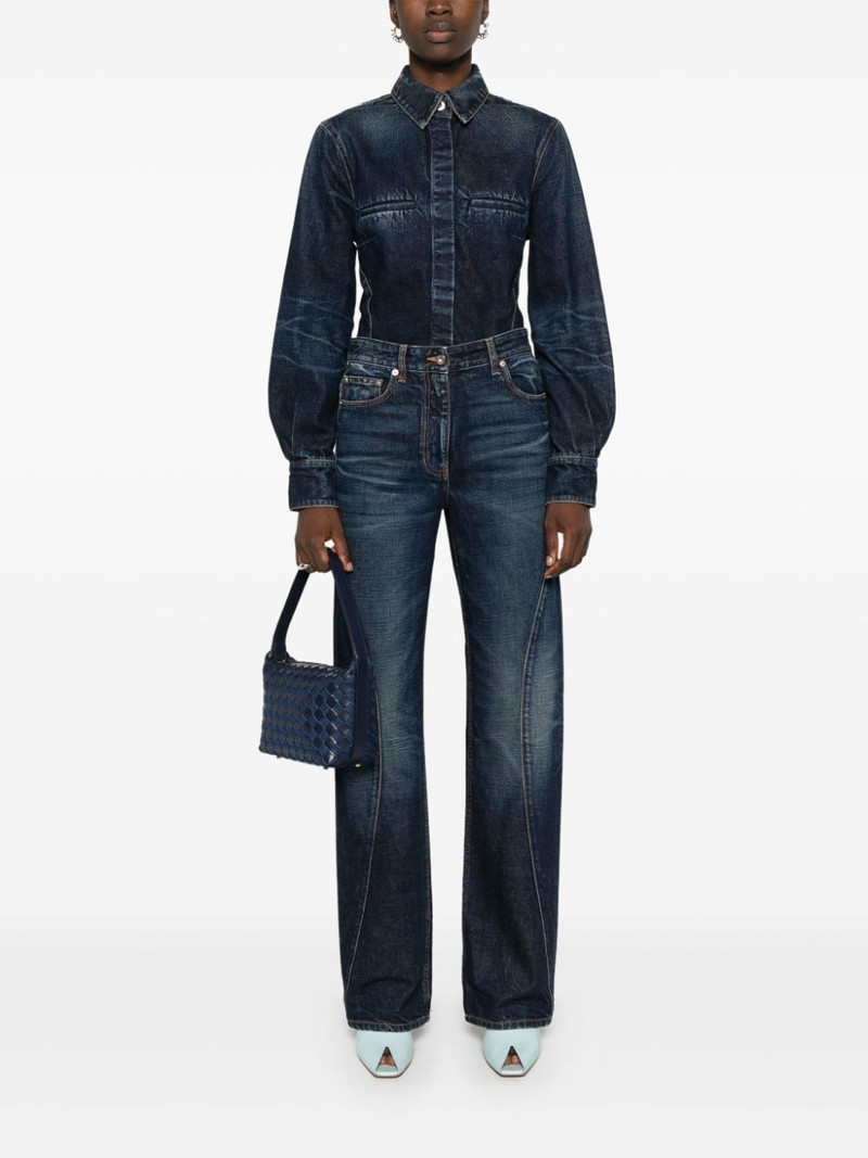 FERRAGAMO whiskered straight-leg jeans outlook