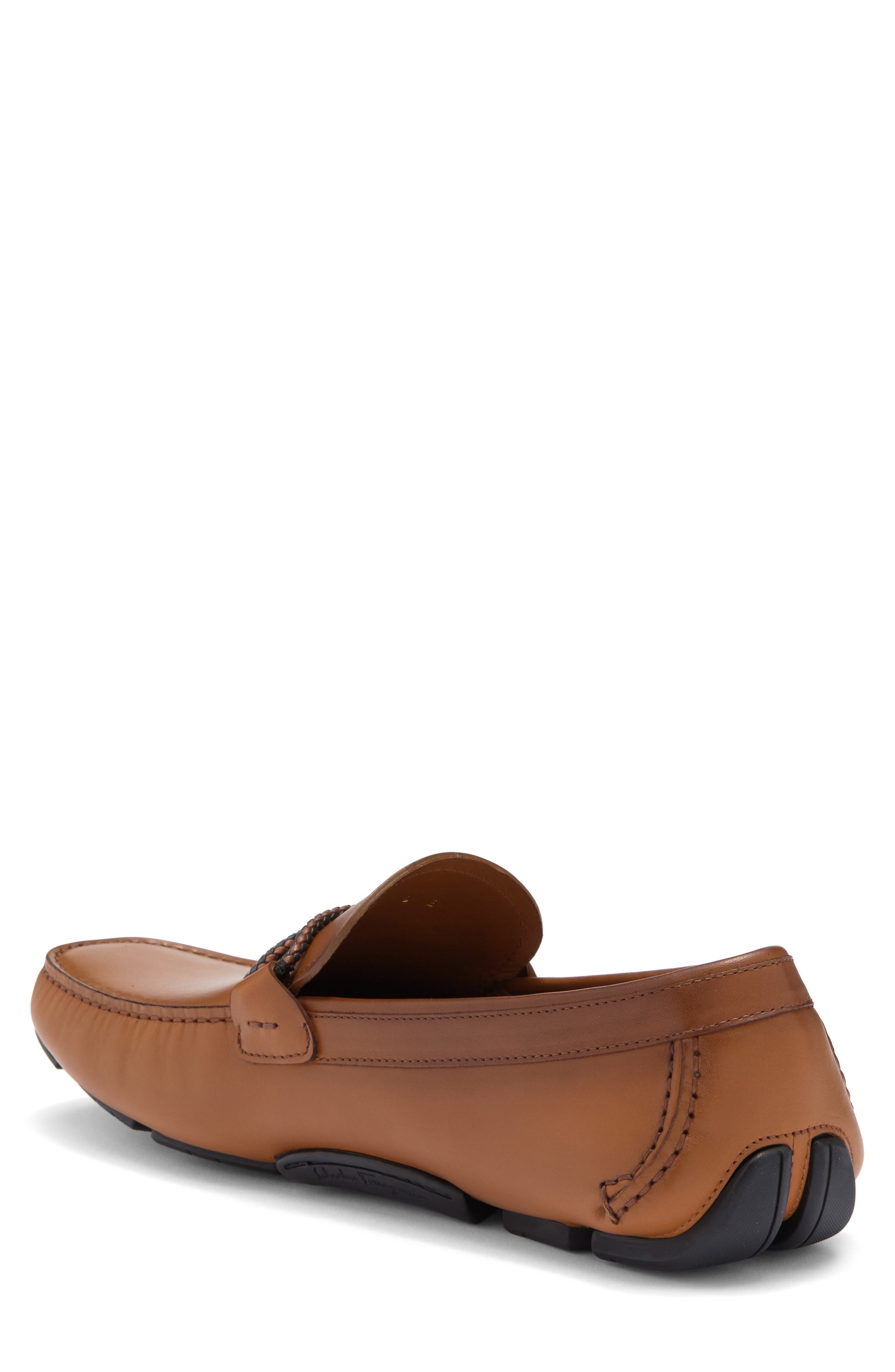 FERRAGAMO Front 4 Driving Shoe in Naturale Navy Caramello at Nordstrom - 2