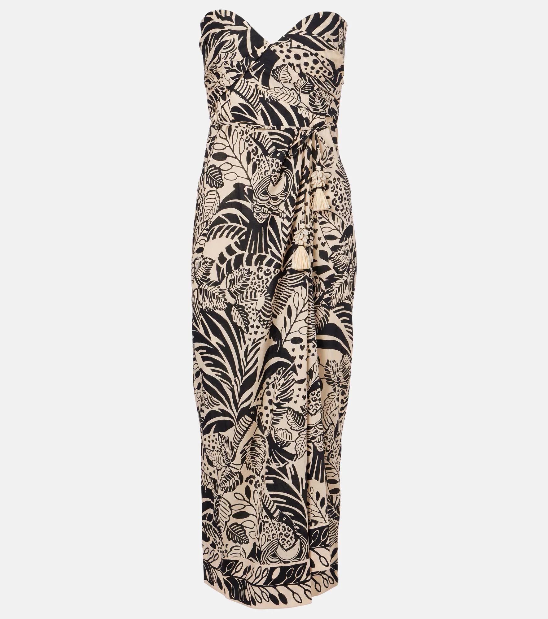 Collina printed cotton midi dress - 1