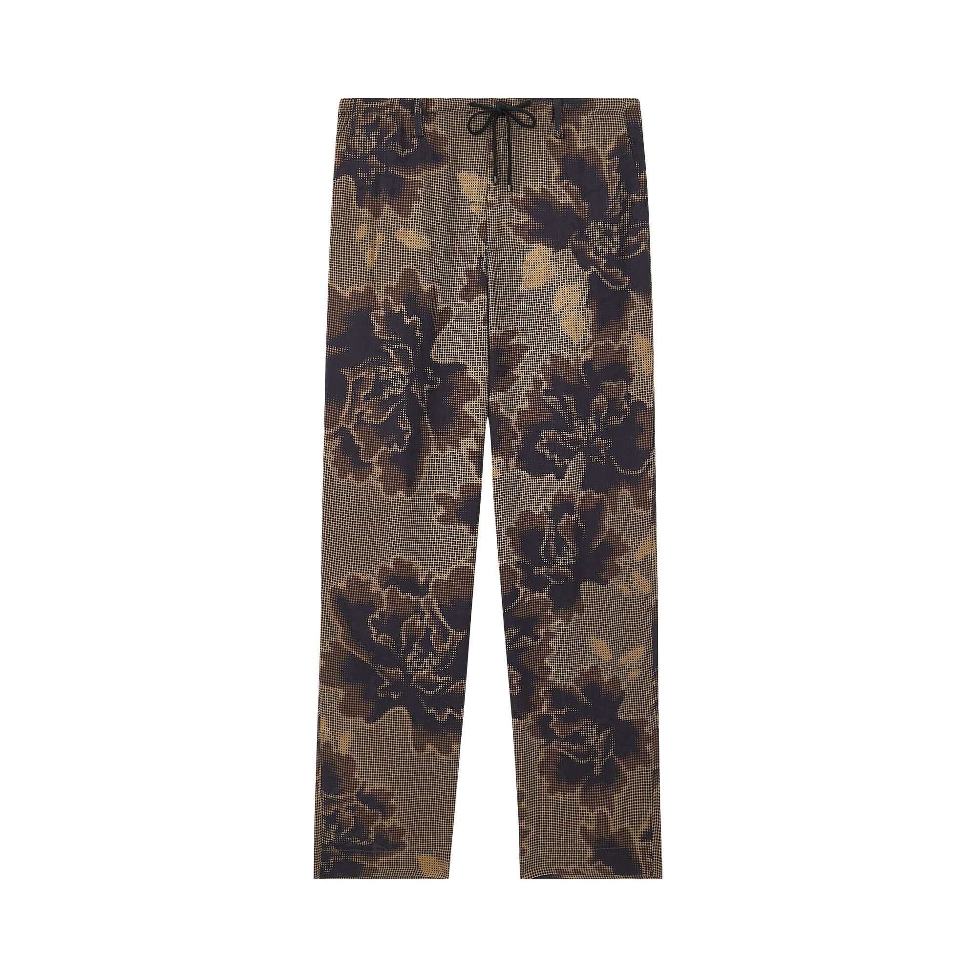 Dries Van Noten Floral Jacquard Drawstring Pant 'Brown' - 1