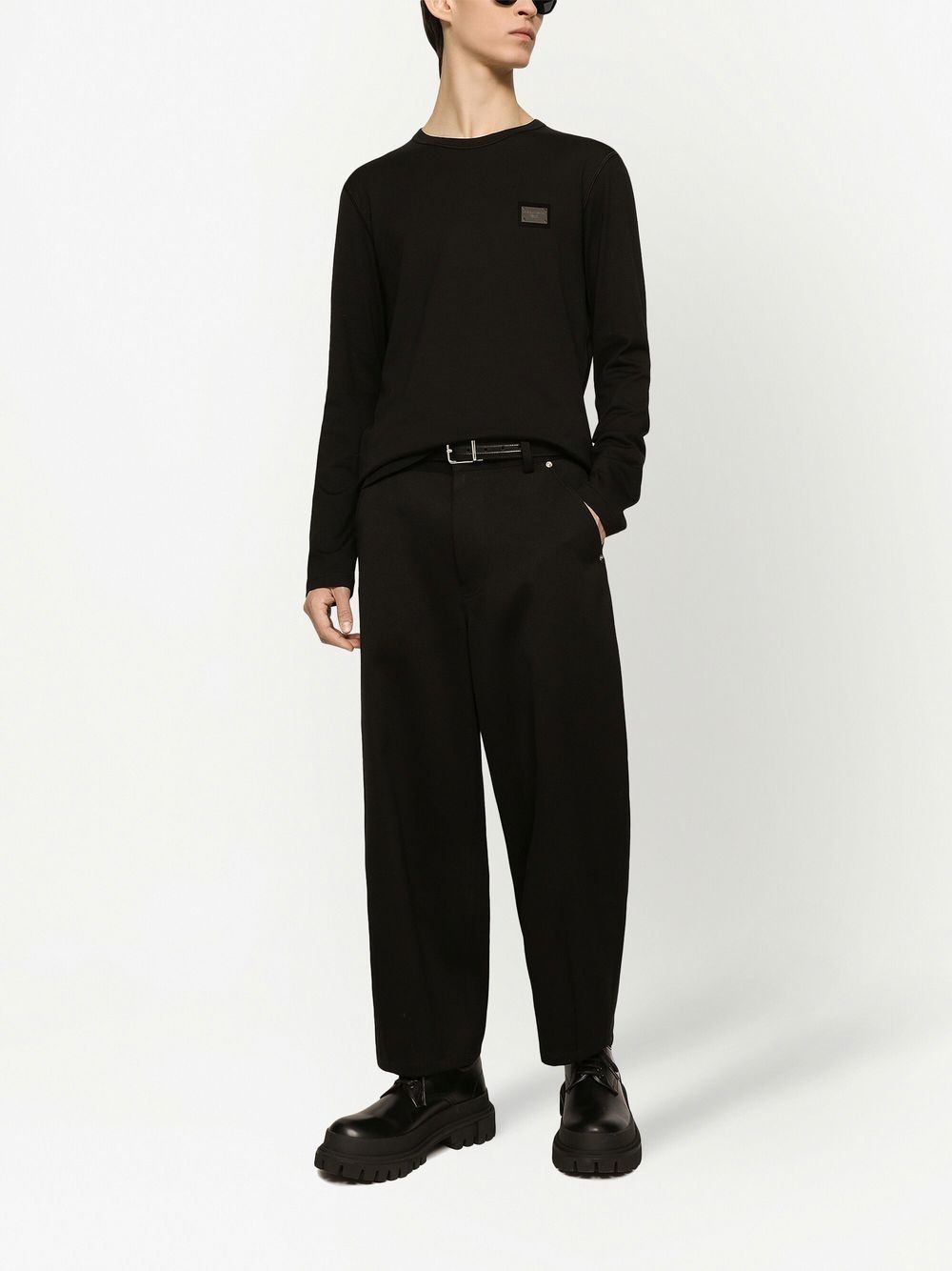 logo-tag long-sleeve T-shirt - 2