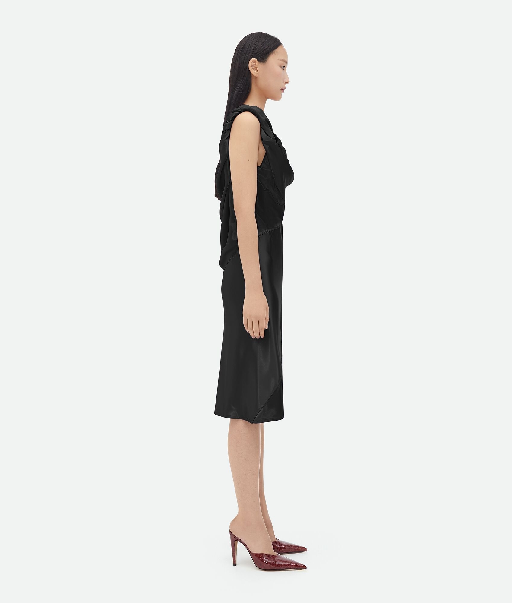 fluid satin dress - 2