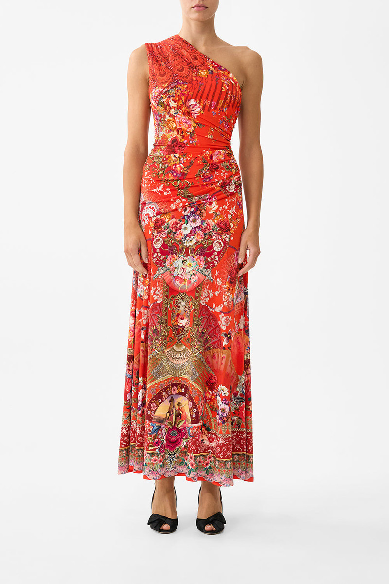 CAMILLA GATHERED JERSEY ONE SHOULDER DRESS outlook