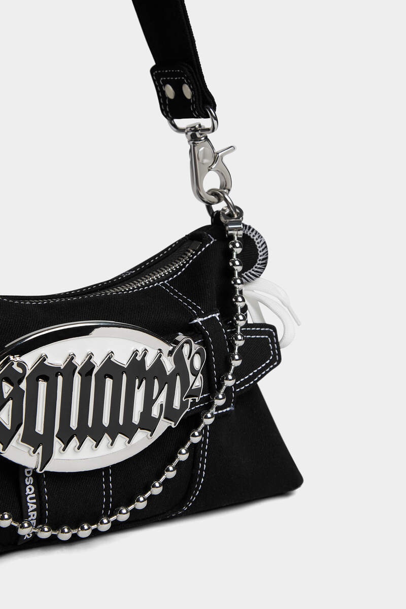 GOTHIC DSQUARED2 DENIM SHOULDER BAG - 4