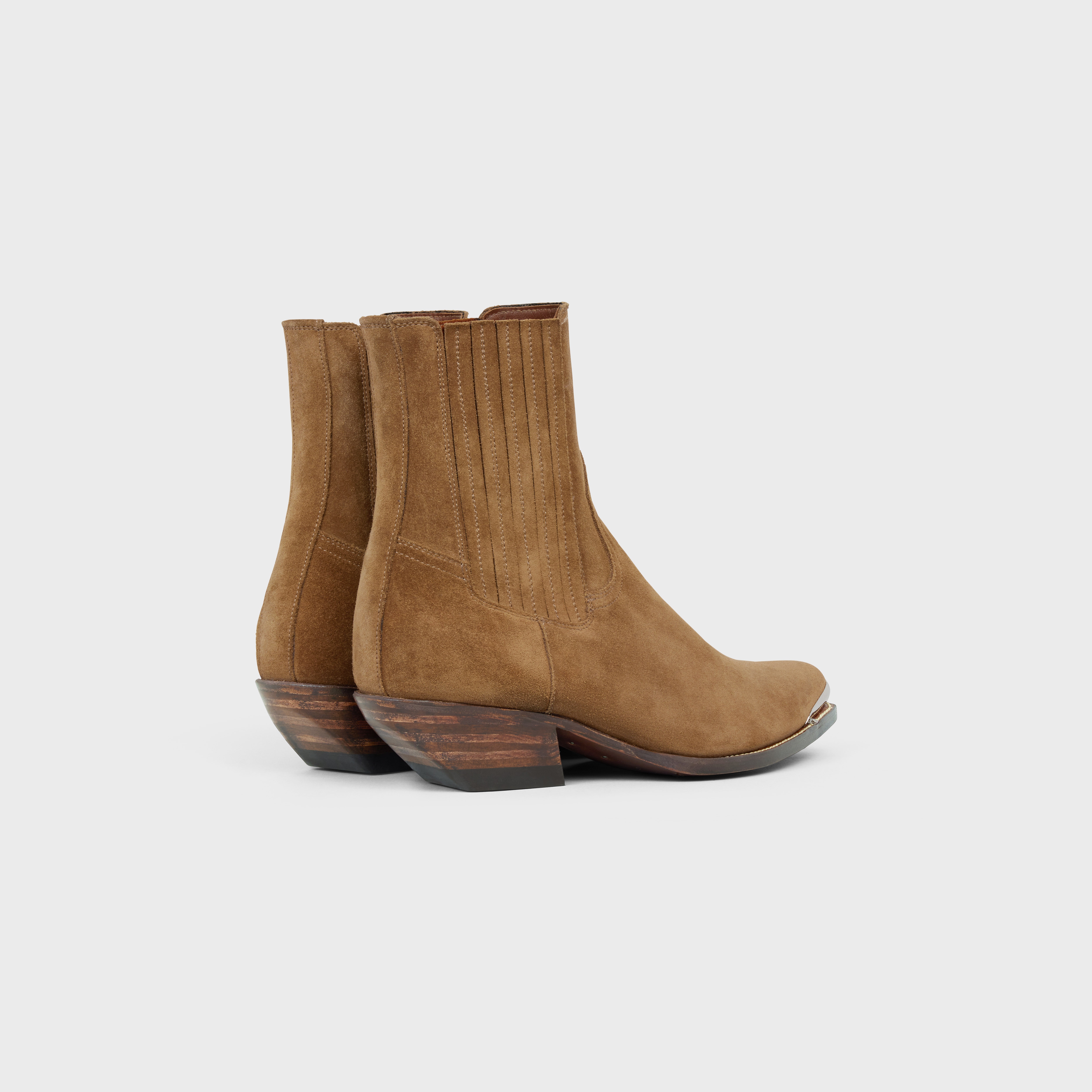 CRUISER BOOTS CHELSEA BOOT WITH METAL TOE in Suede Calfskin - 3