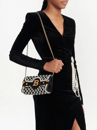 Balmain B-Buzz 23 embellished clutch bag outlook