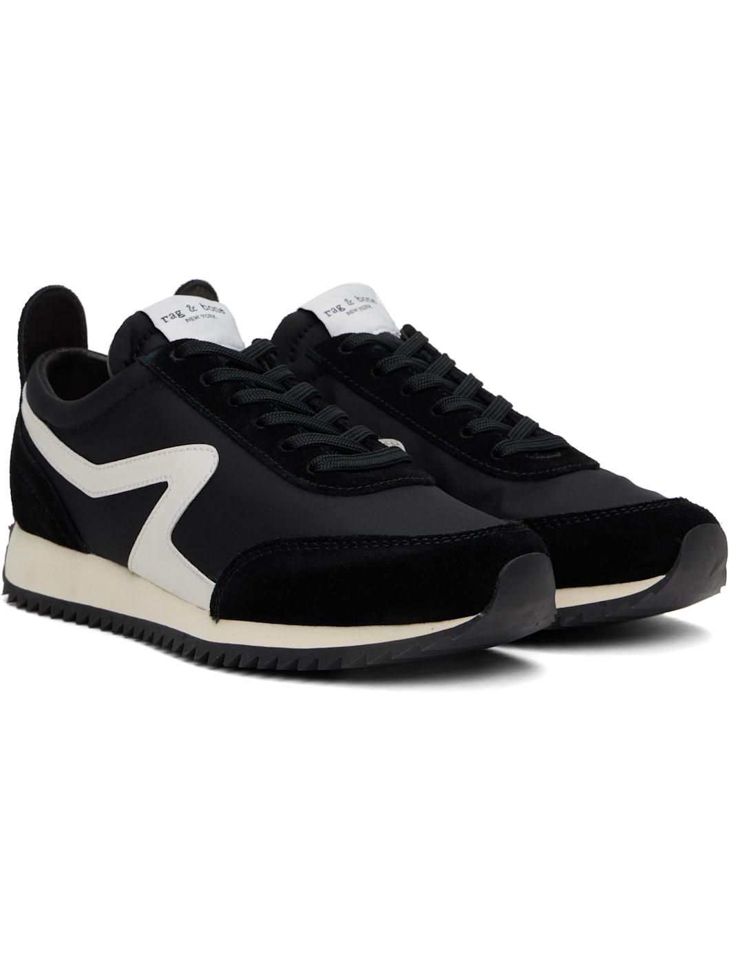 Black Retro Runner Sneakers - 4