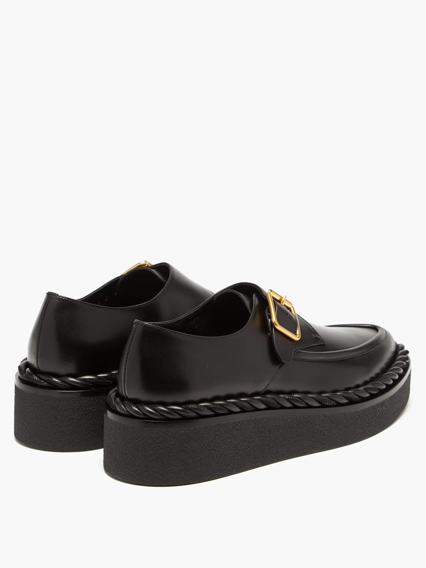 Exaggerated-sole leather loafers - 4