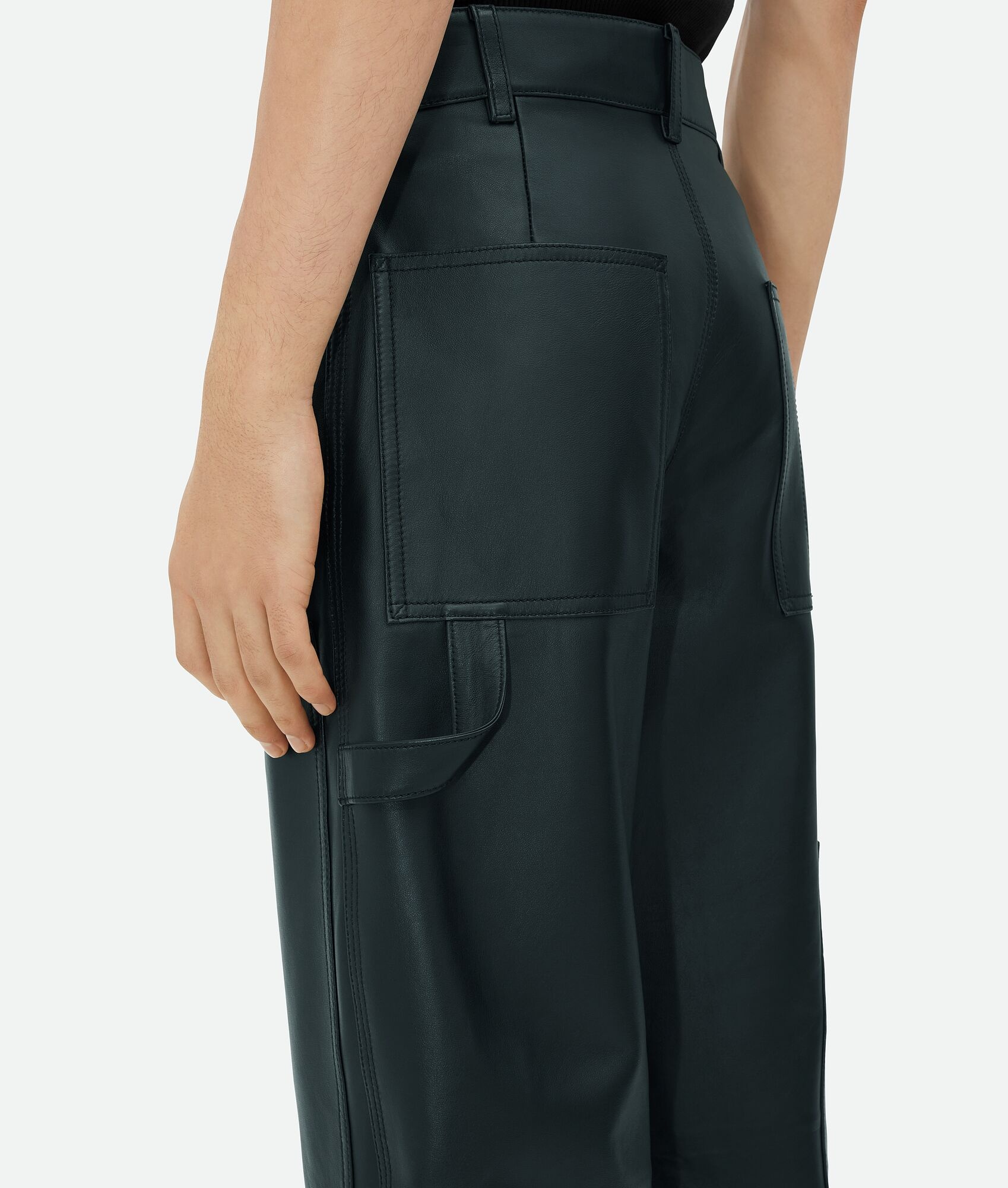 Leather Cargo Trousers - 5