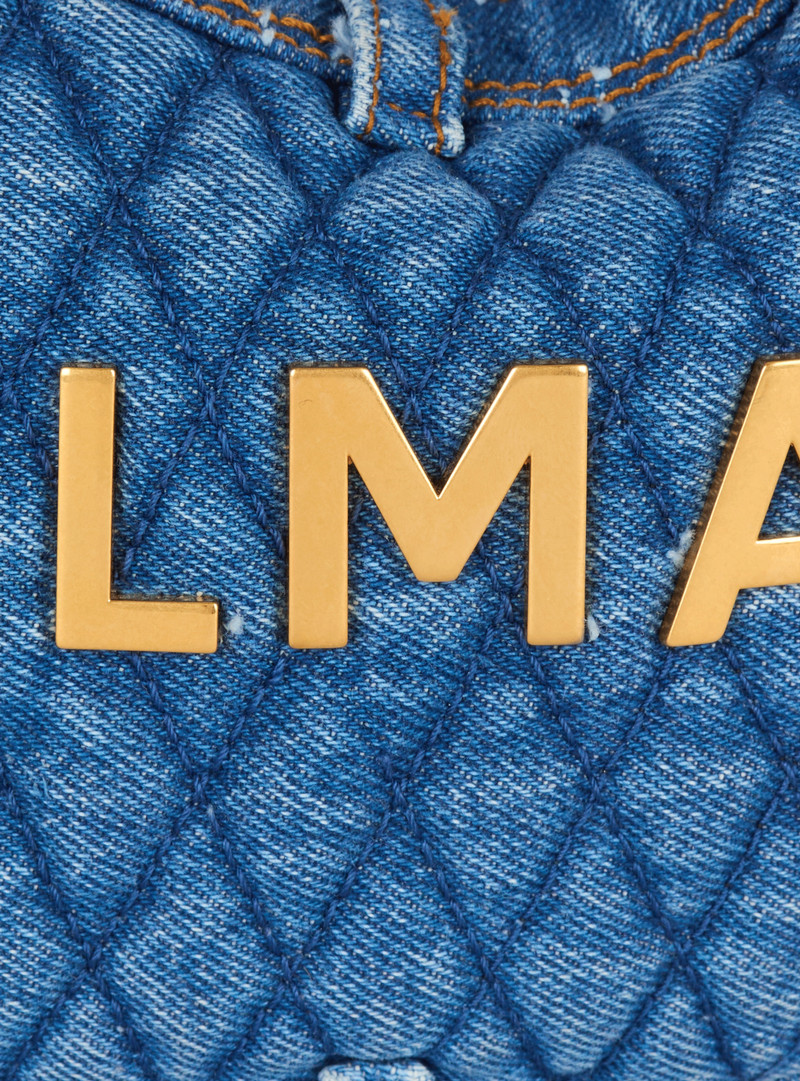 1945 Soft Moon bag in diamond-quilted denim 7