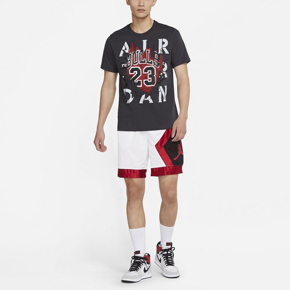 Air Jordan Men's Sportswear Logo Printed Short Sleeved Black DD5260-060 - 3