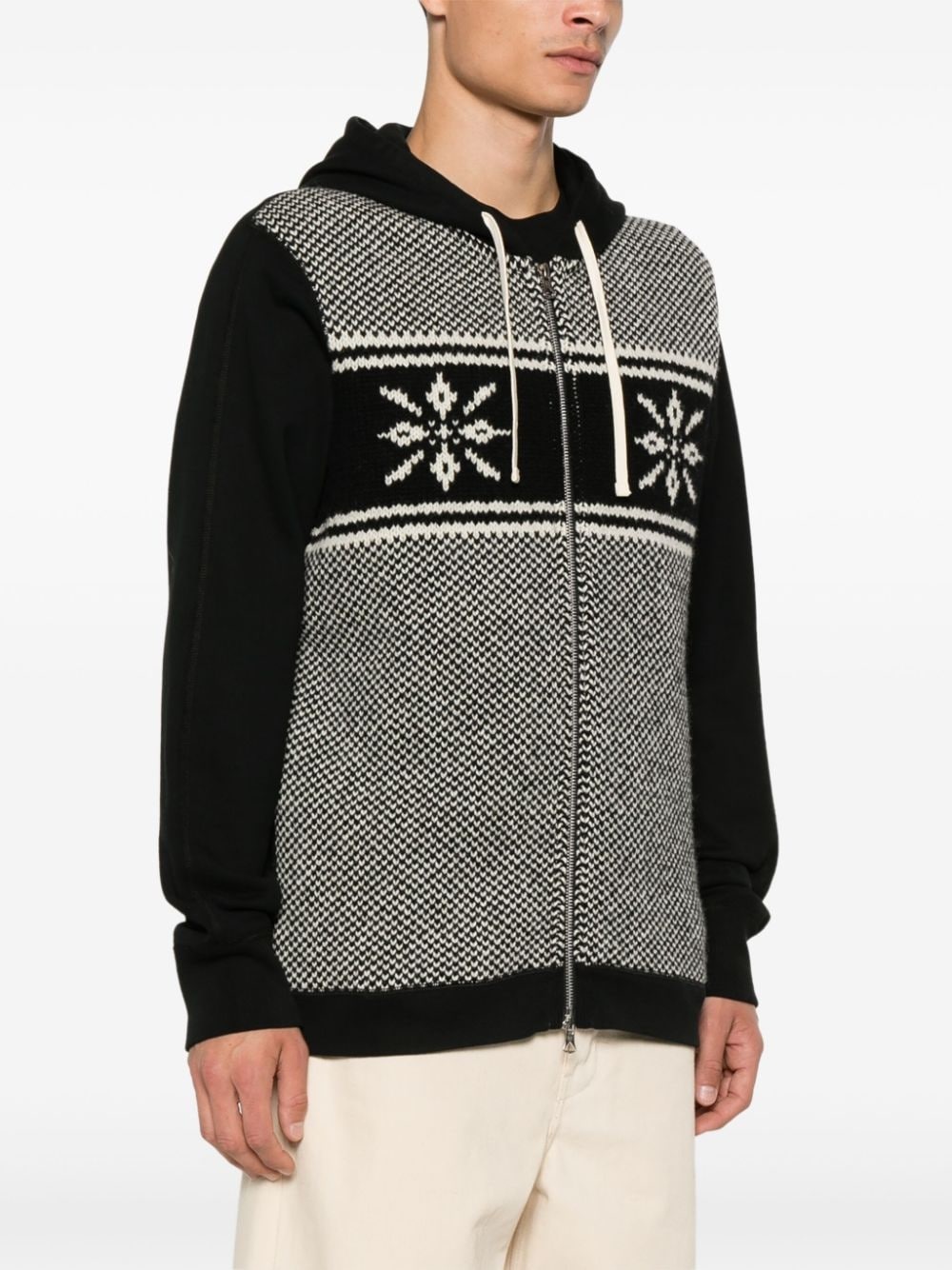 intarsia-knit hoodie - 3