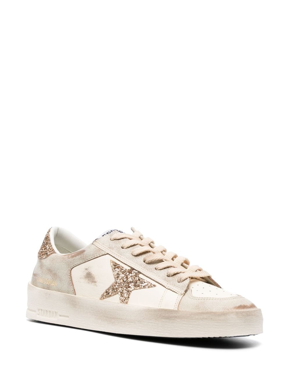 star-patch lace-up sneakers - 2