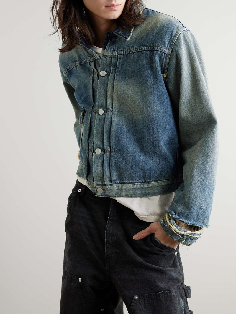 Distressed Panelled Denim Jacket 4