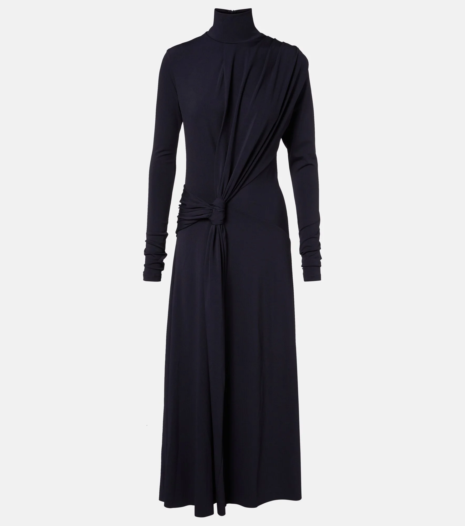 Gathered jersey midi dress - 1