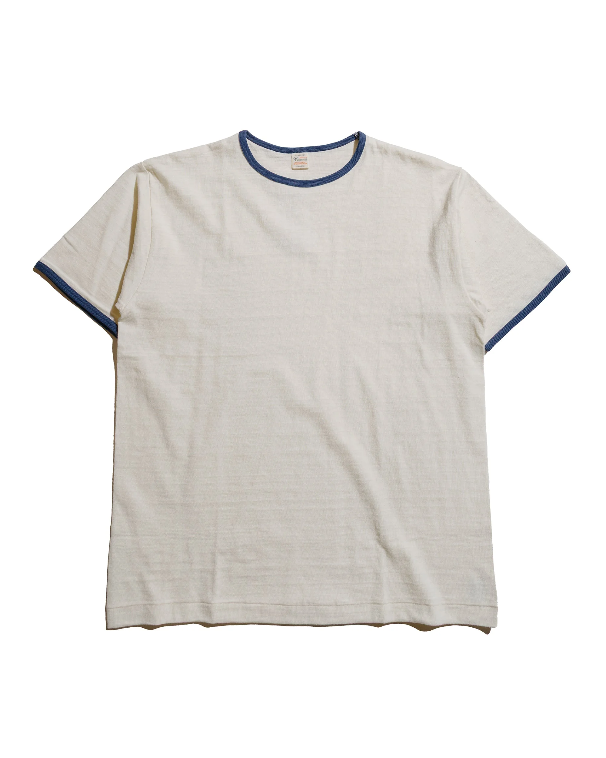 Lot. 4059 Ringer T Plain Cream/Navy - 1