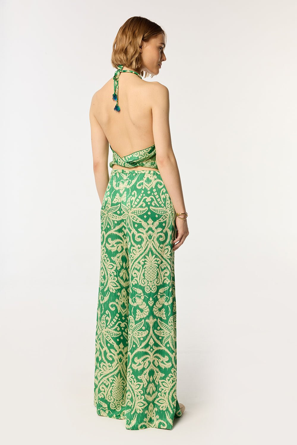 Pant Clea - Green Macro Ikat - 2