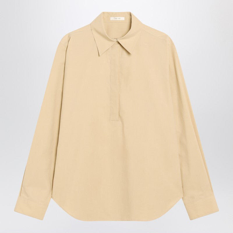The Row Sand-colored Morgan cotton shirt - 1