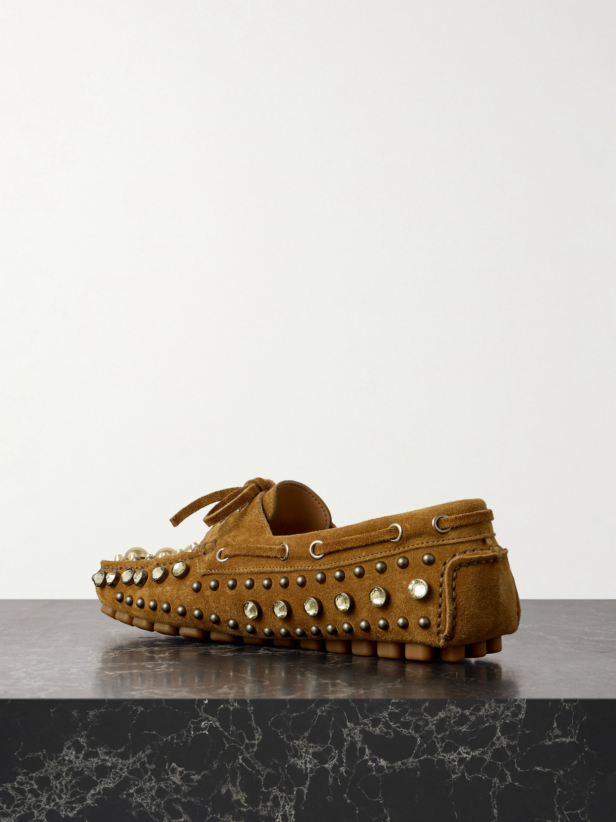 Fastaway Embellished Suede Loafers - 3
