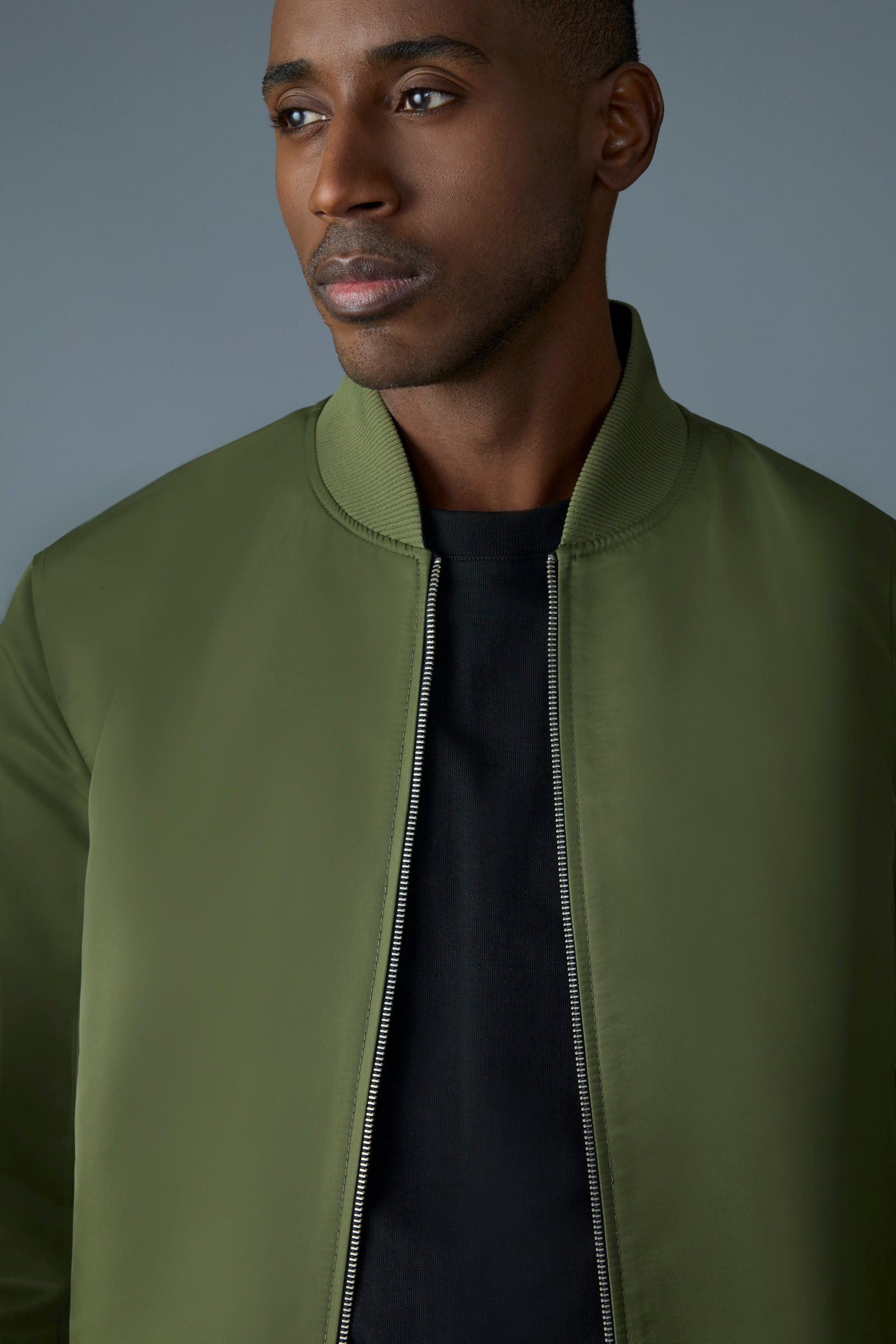 EASTON-SA 2-in-1 Reversible Leather Bomber Jacket - 5