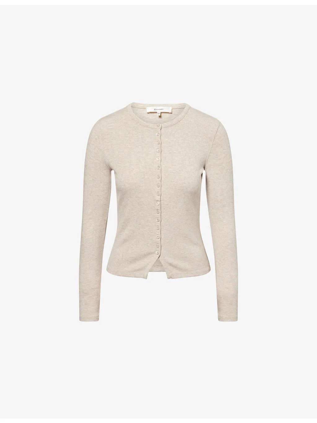 The Rib Splay Long-Sleeves Stretch-Woven Top - 1