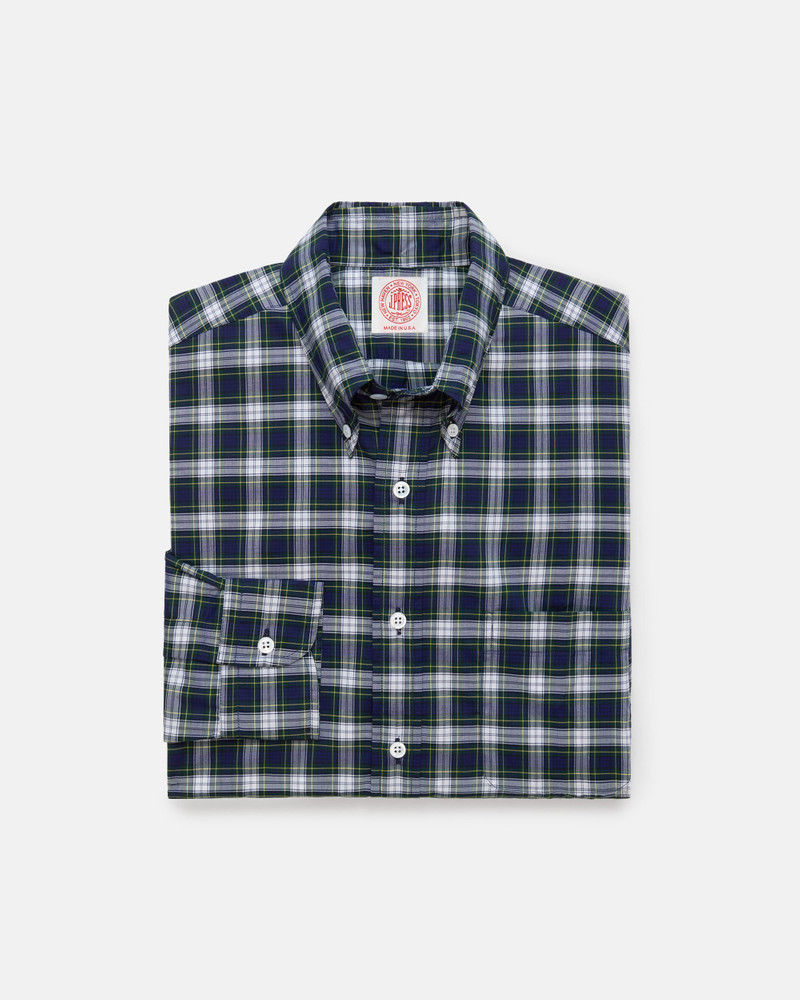 MADE-IN-USA THOMAS MASON DRESS GORDON TARTAN BROADCLOTH SPORT SHIRT - CLASSIC FIT 1