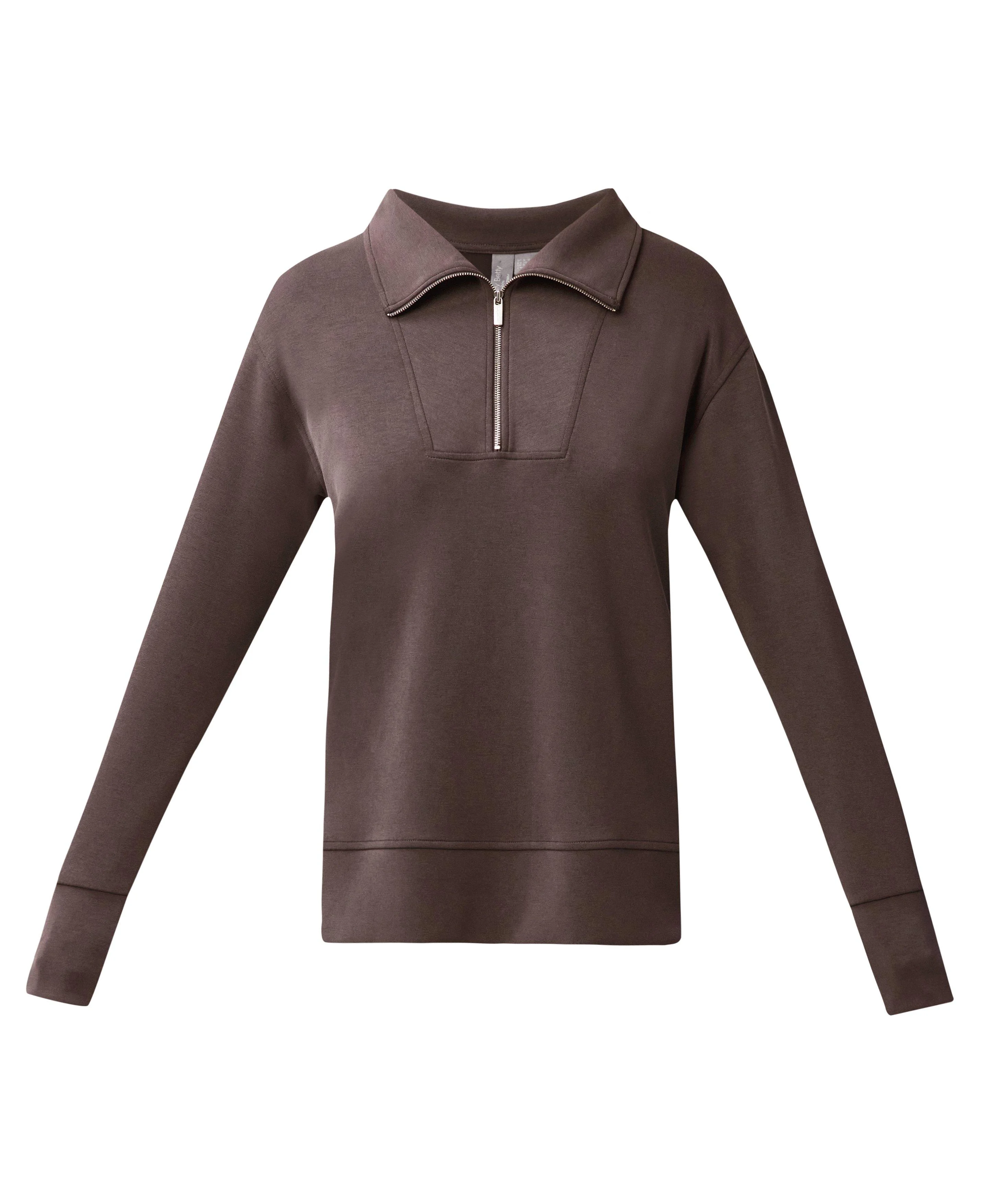 Sand Wash Half Zip Longline Sweatshirt - 1