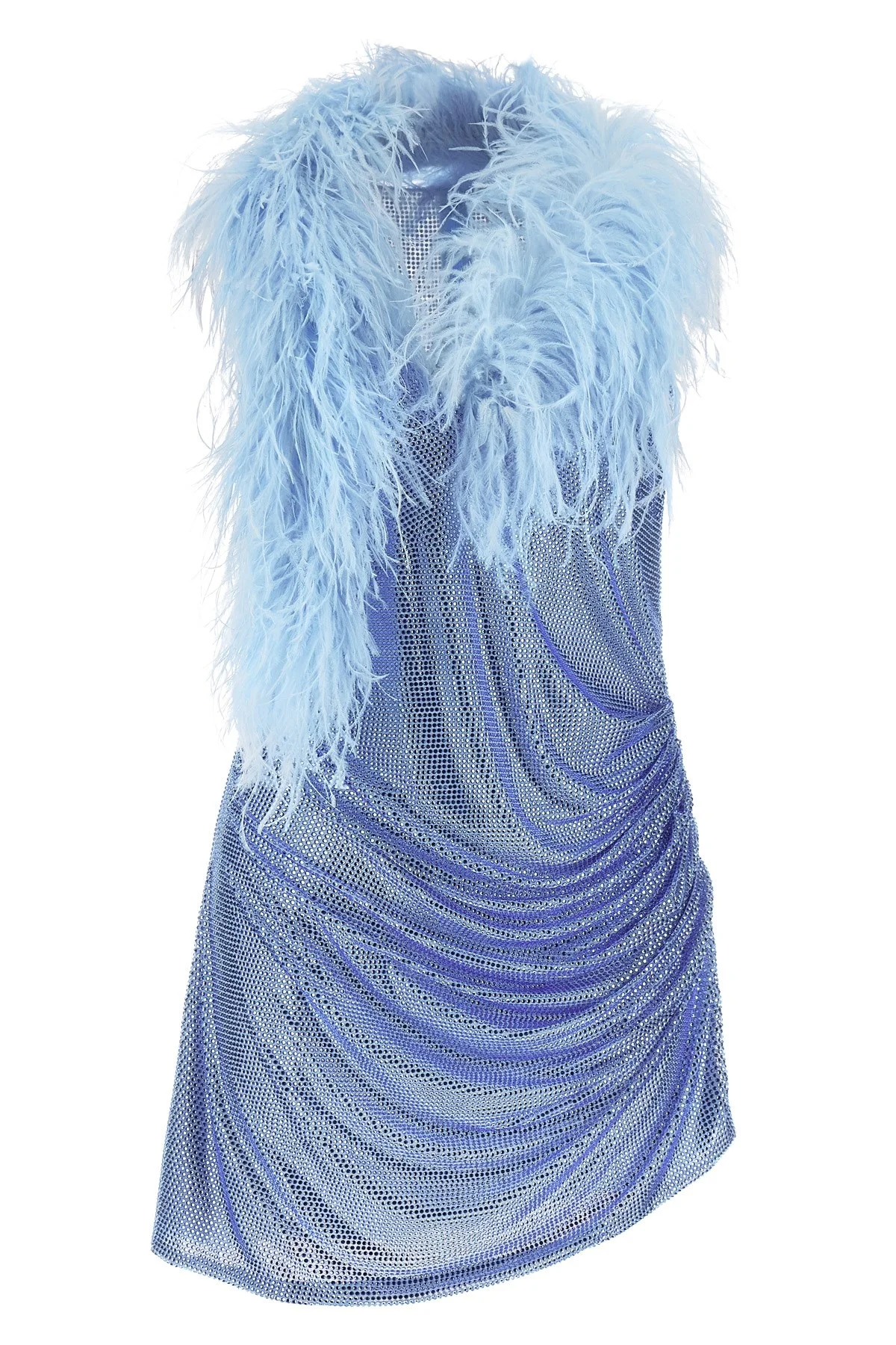 Dress With Removable Crystals And Feathers - 1