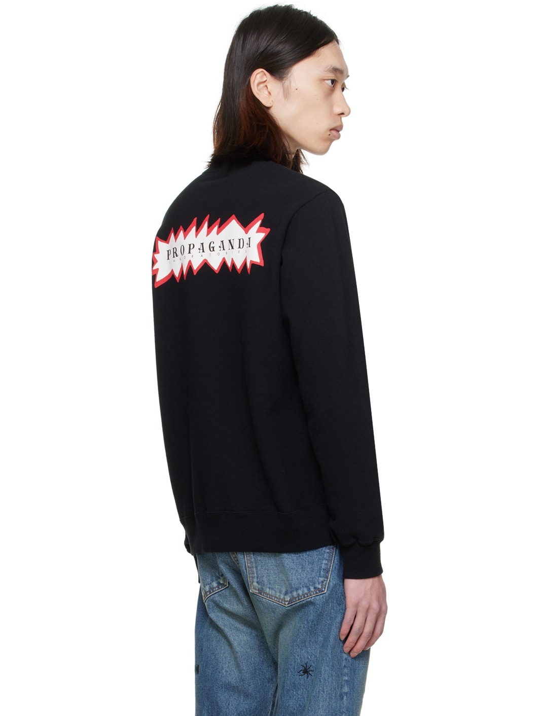 Black Printed Sweatshirt - 3
