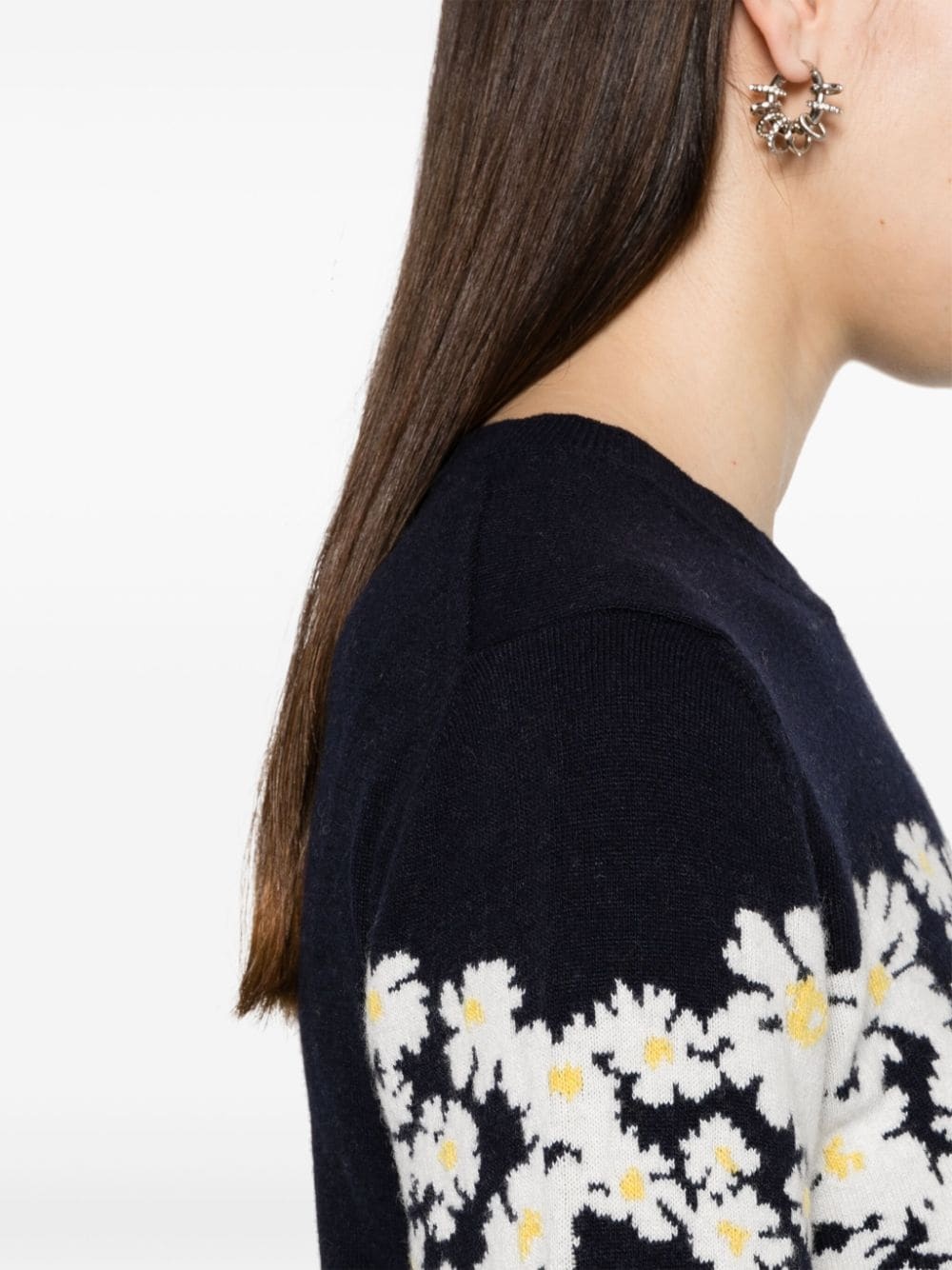 floral-jacquard jumper - 5