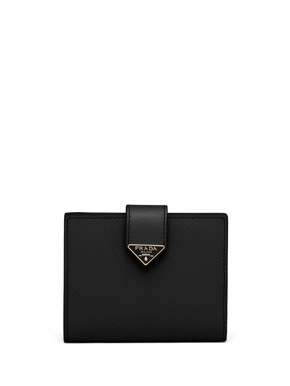 small logo-plaque Saffiano leather wallet - 1
