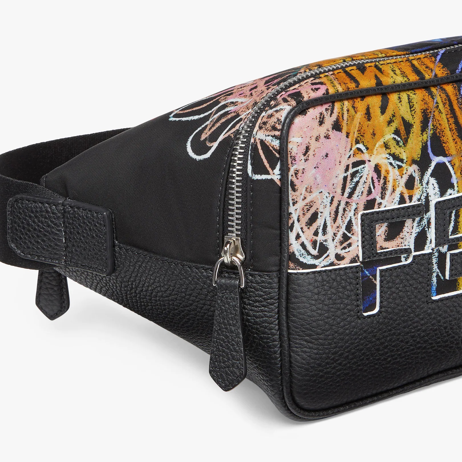 Multicolor nylon and leather bag - 5