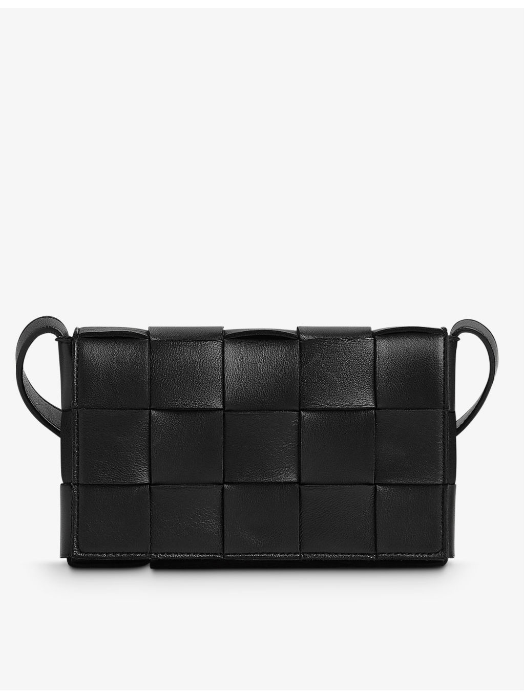 Cassette small Intrecciato leather cross-body bag - 1