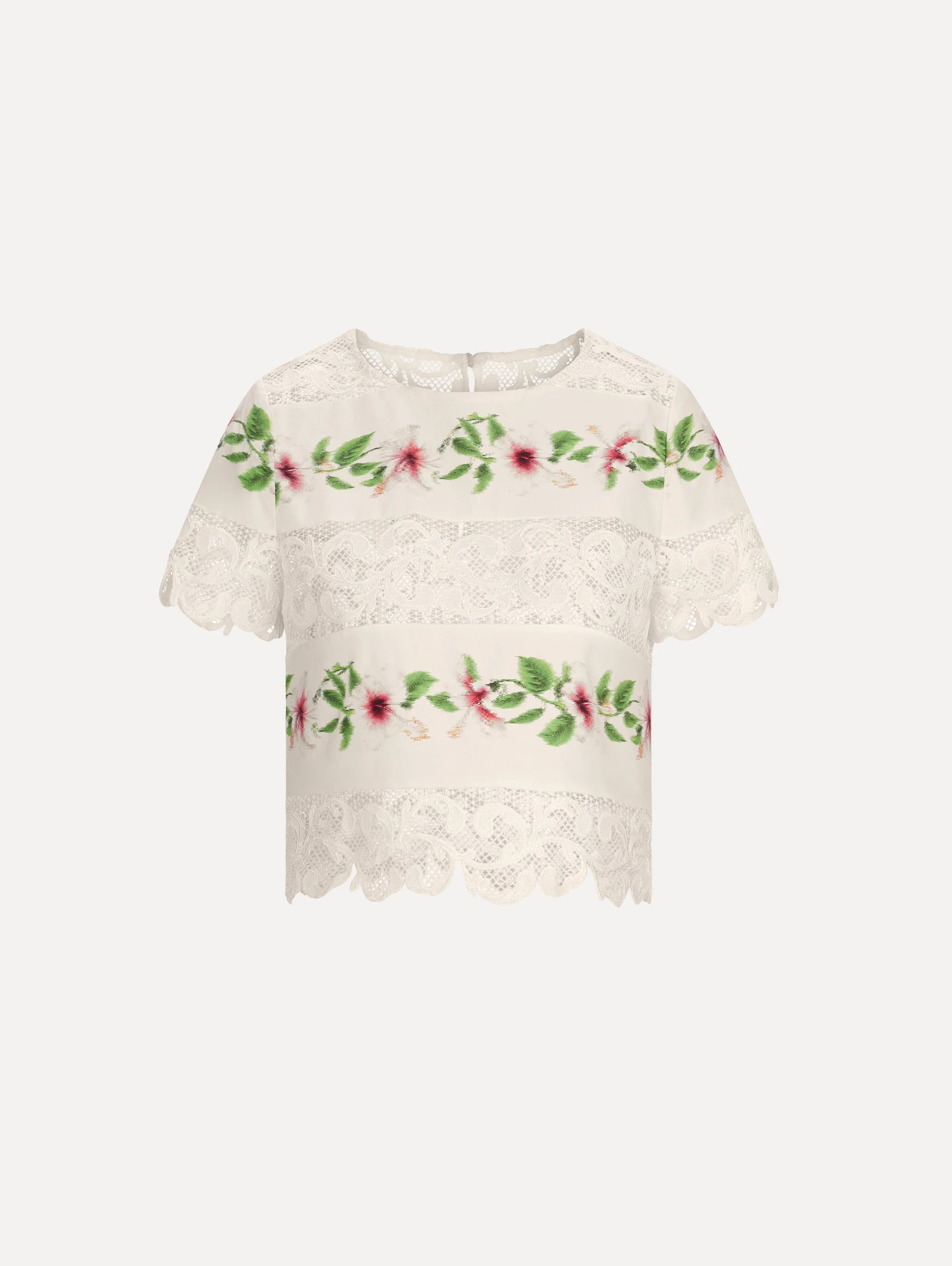 CHINÉ HIBISCUS STRIPED COTTON POPLIN BLOUSE - 1