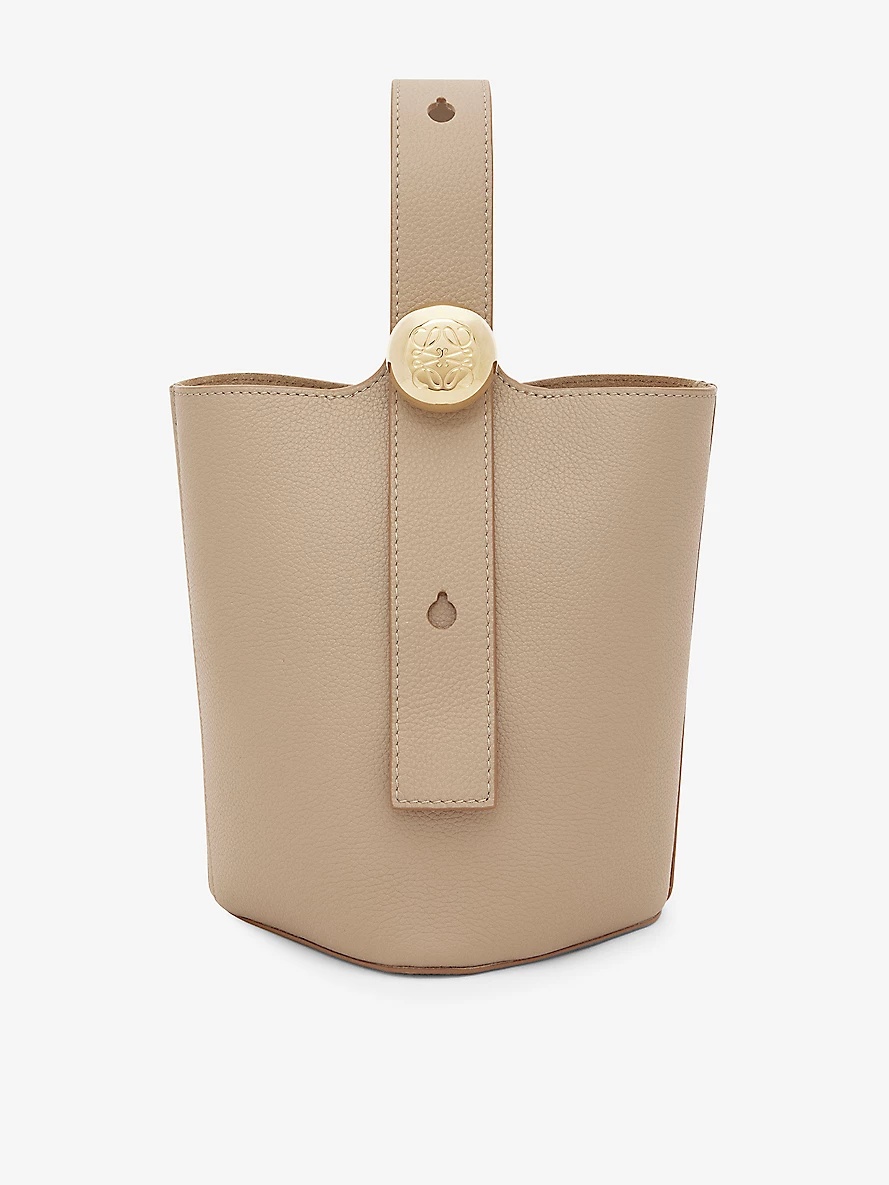 Pebble mini leather bucket bag - 1