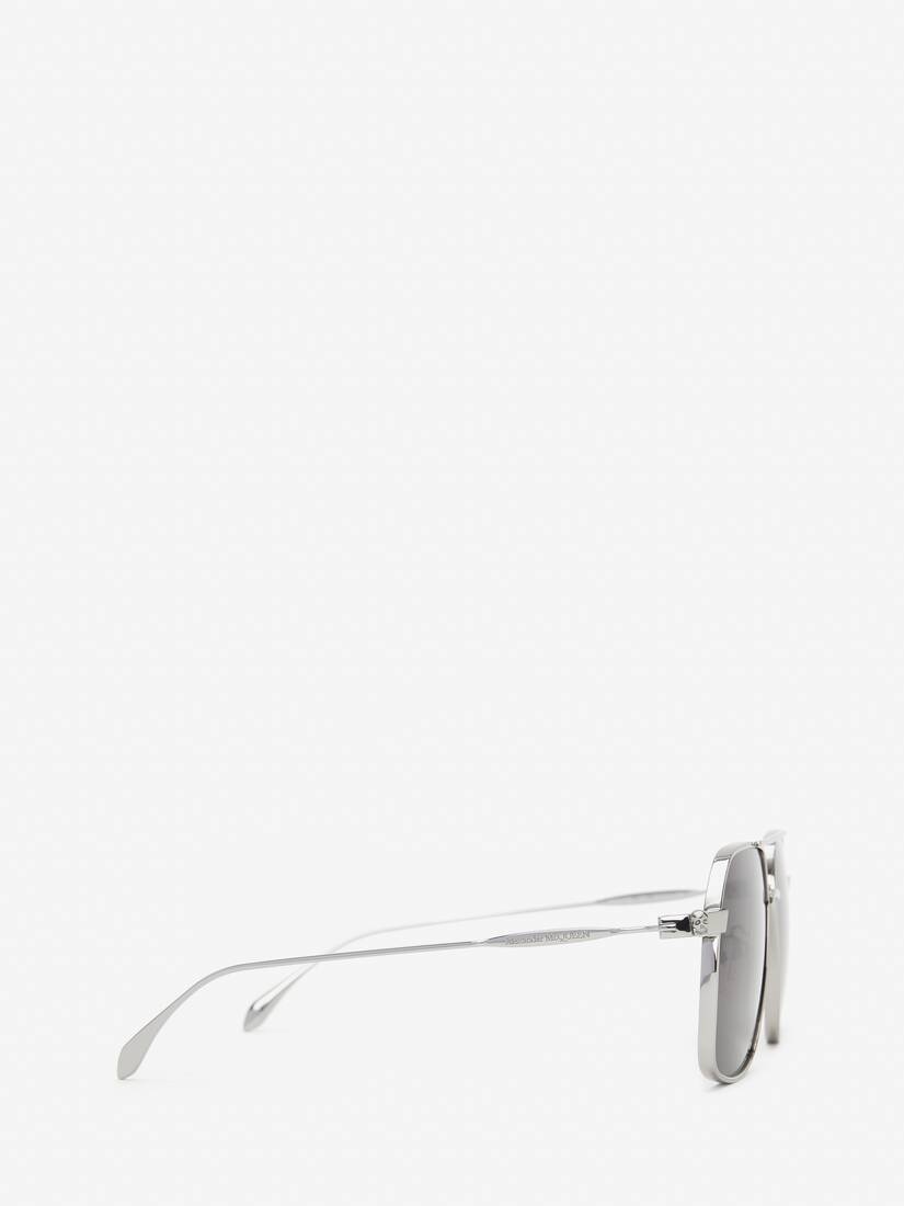 Men's Skull Angle Caravan Sunglasses in Ruthenium - 2