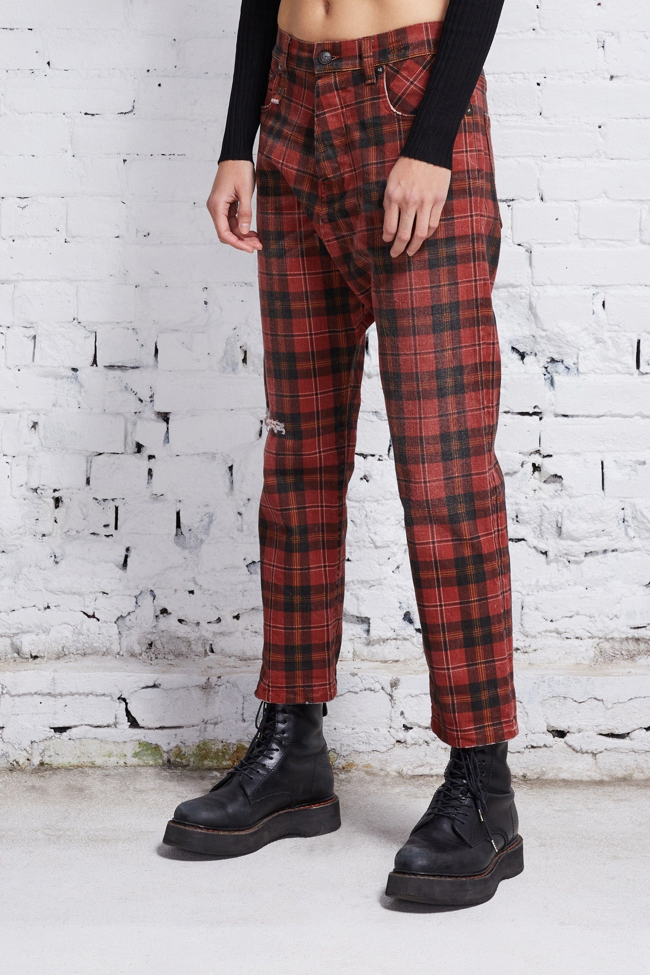 TAILORED DROP - ASH RED PLAID - 2